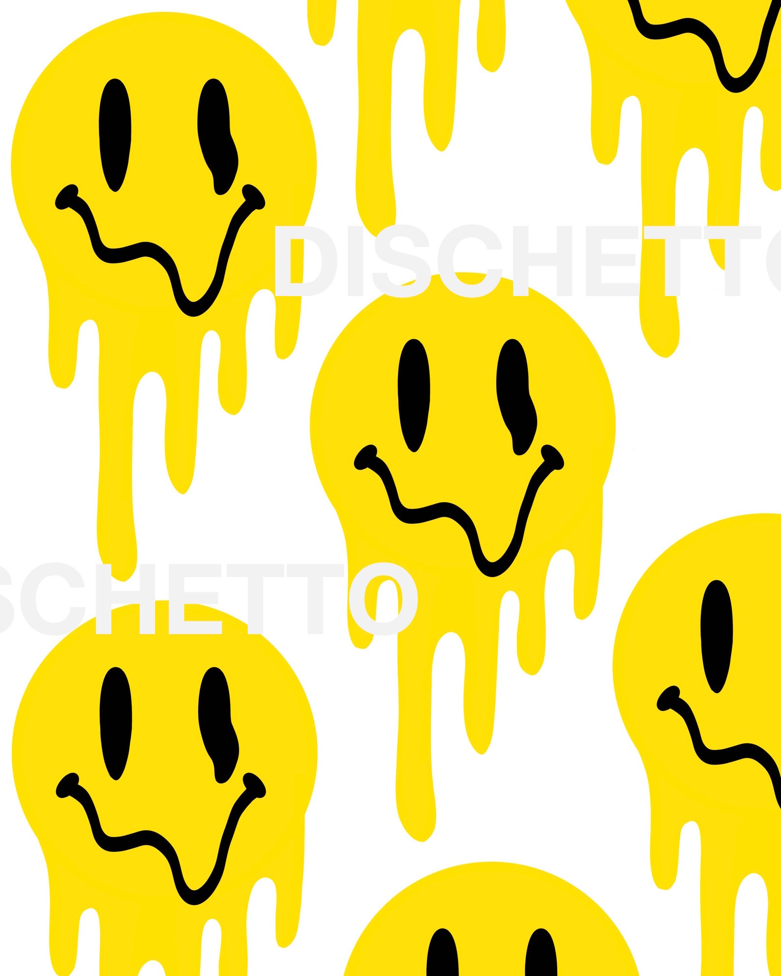 ACID SMILEY DRIP Print Techno House Music Wall Art Etsy