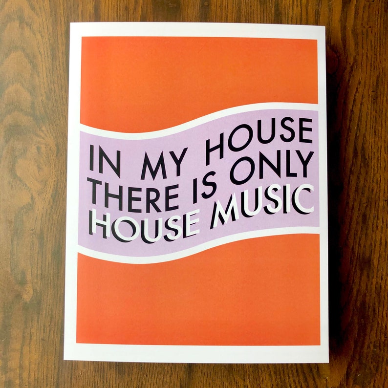 ONLY HOUSE MUSIC techno rave club aesthetic house music wall art image 3