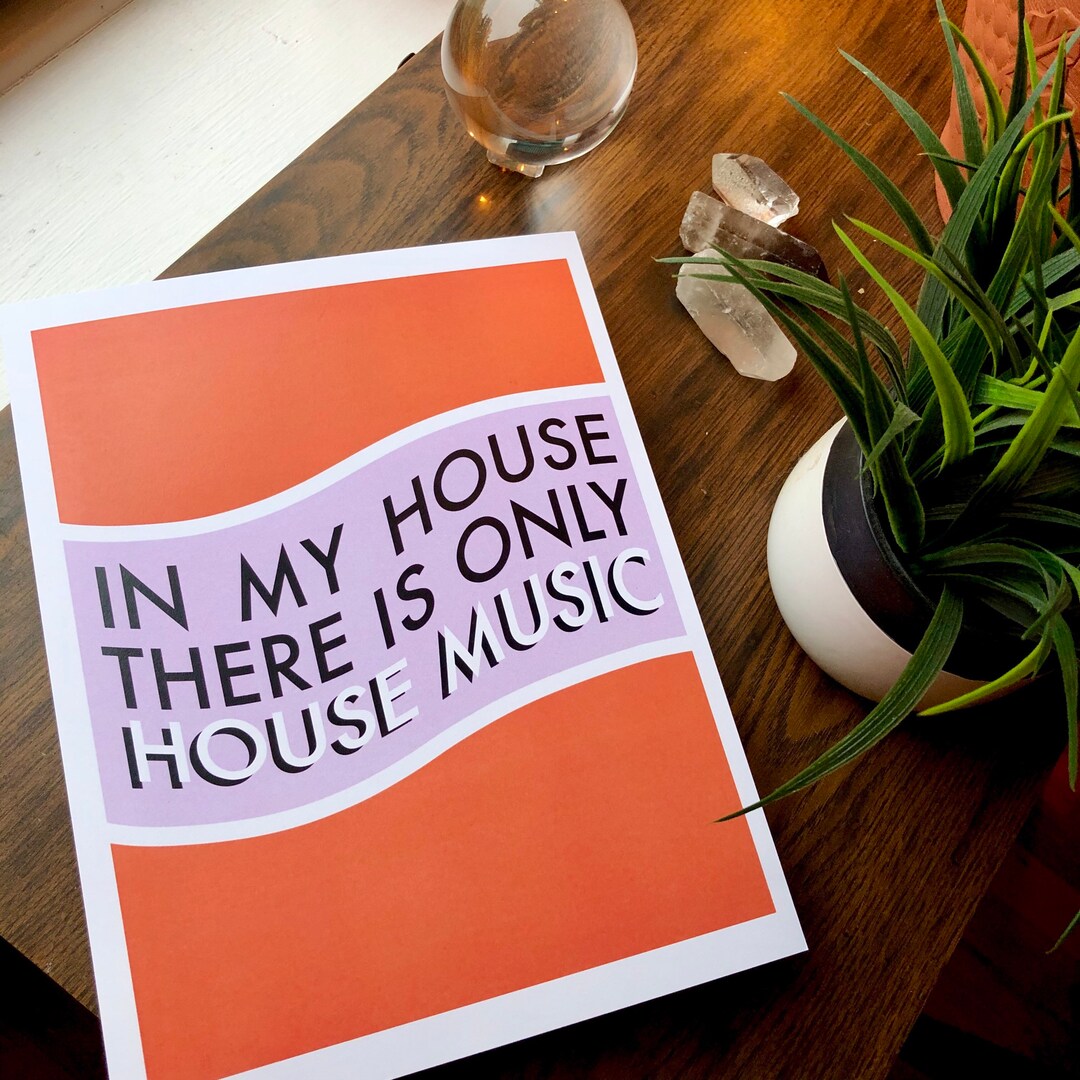 ONLY HOUSE MUSIC Techno Rave Club Aesthetic House Music Wall Art Etsy
