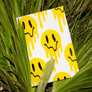 ACID SMILEY DRIP Print - techno house rave music wall art