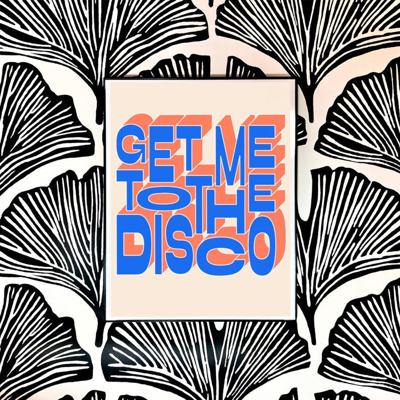 TO THE DISCO Print Disco Club Groovy Funky Aesthetic Edm House Music