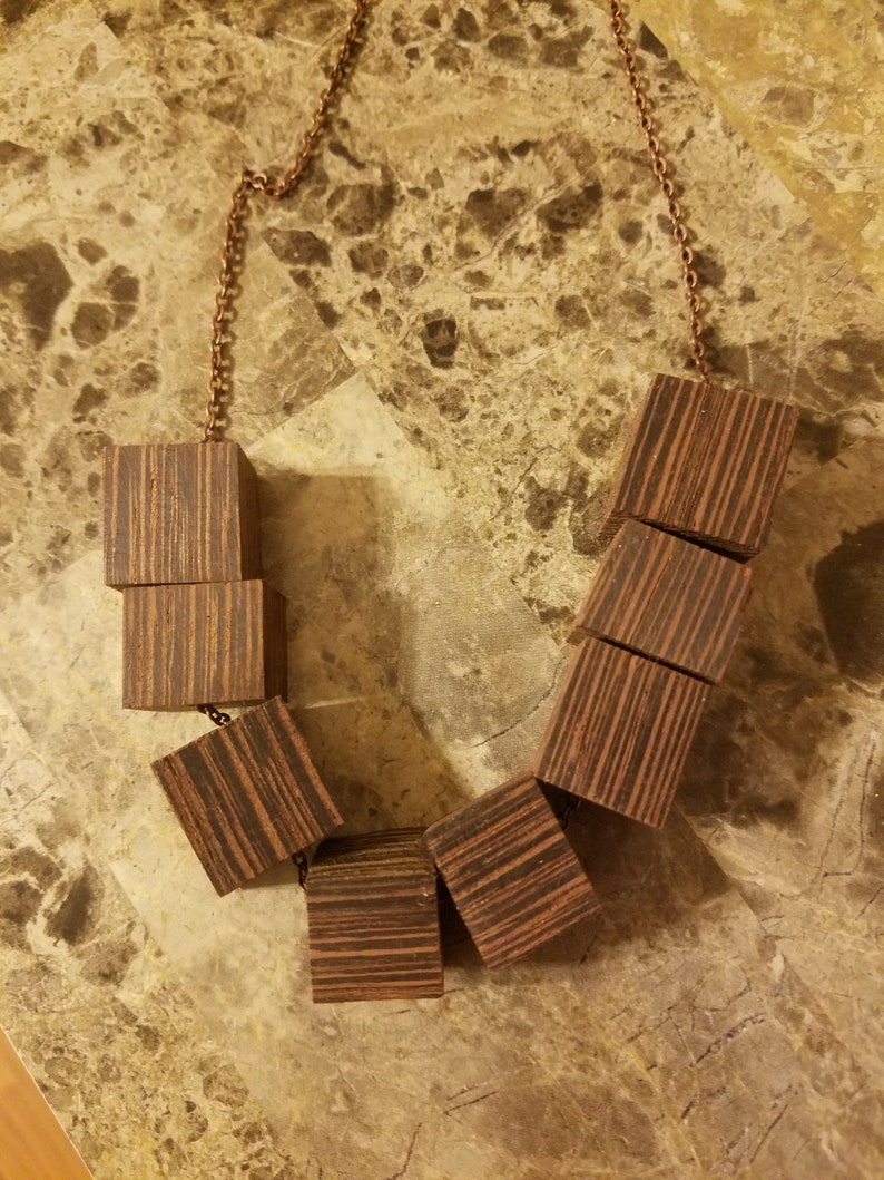 Zebrawood chunky necklace