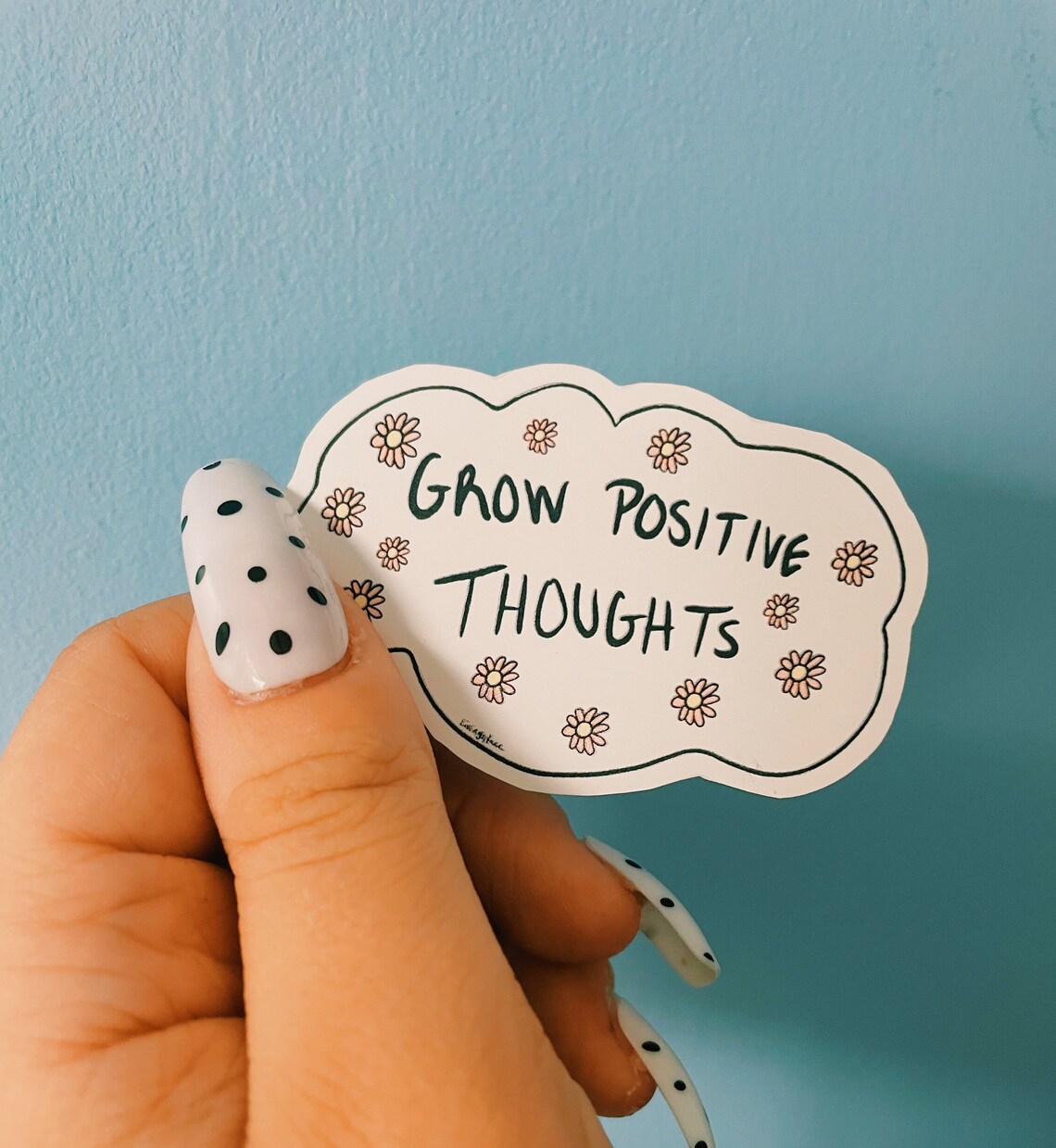 Grow Positive Thoughts Vinyl Sticker Etsy