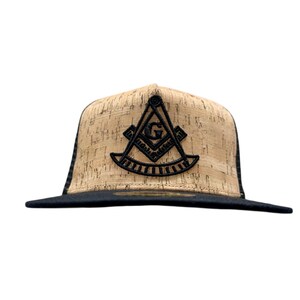 Masonic Baseball Cap - Compass & Square With Mossy Oakleaf Pattern - Adjustable Twill Hat