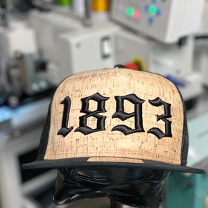 1893 Snapback Flat bill: Cork / Black Bill / Mesh