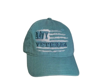 Gorra de béisbol con diseño abullonado de veterano de la Marina