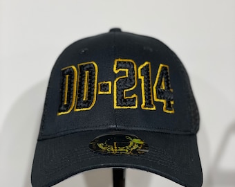 DD 214, gorra de camionero curva con cierre a presión para veteranos