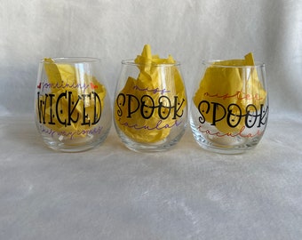 Halloween Themed Wine Glasses