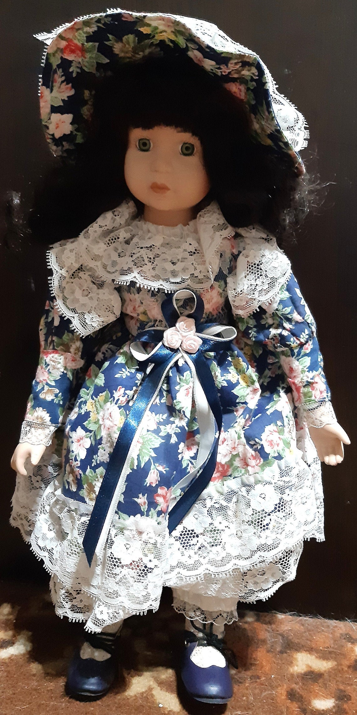 The Promenade Collection Porcelain Doll Elizabeth & Stand Etsy Israel