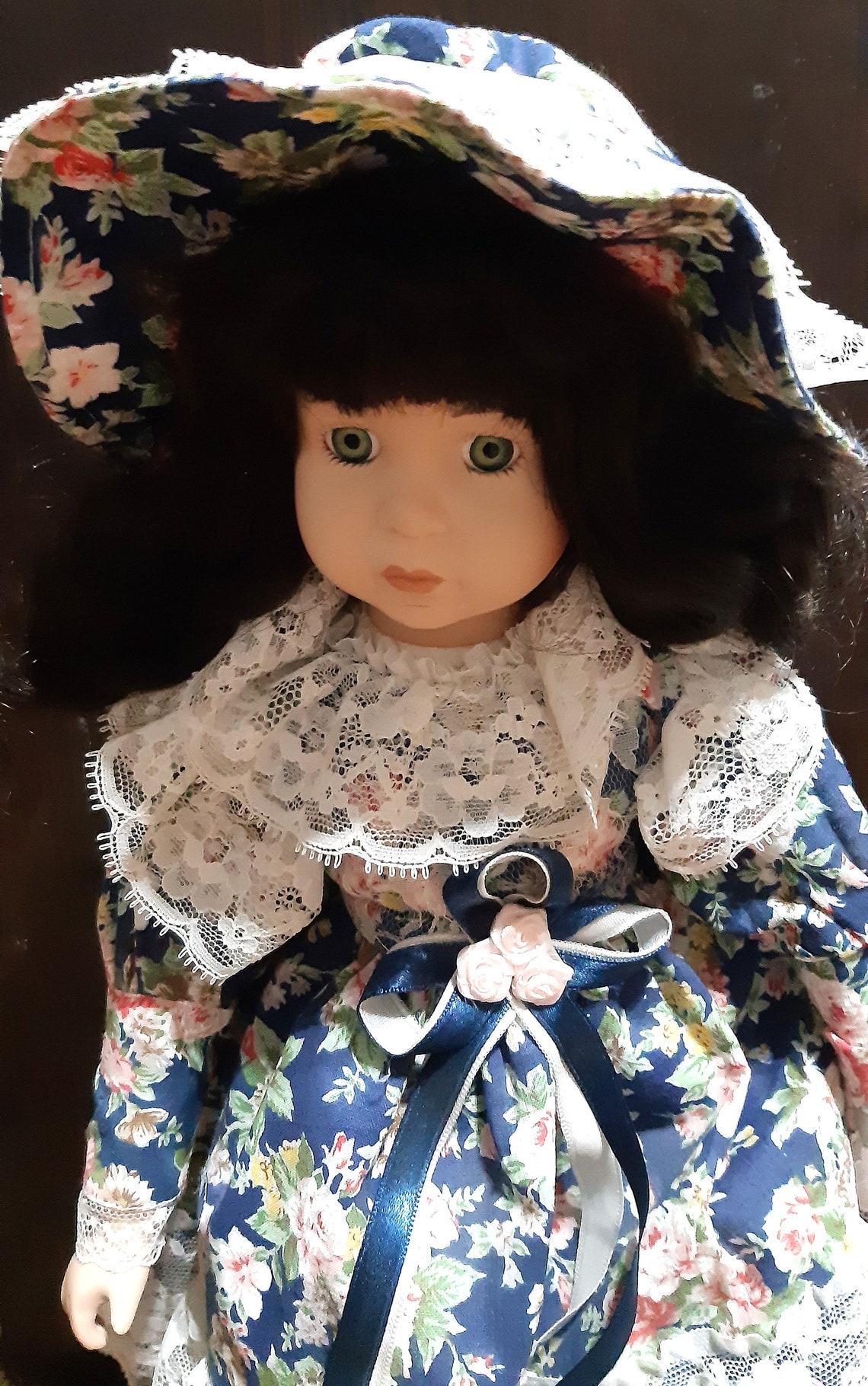 The Promenade Collection Porcelain Doll Elizabeth & Stand Etsy