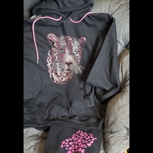Pink Leopard Pullover Hoodie - Etsy