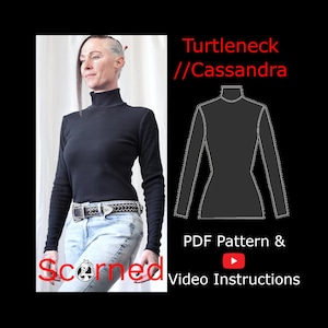 Rollkragen // Cassandra SCHNITTMUSTER PDF - Alt, goth, business goth, chirug, high class