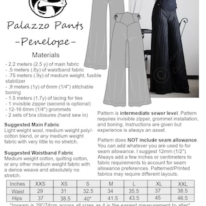 Palazzo Pants Sewing Pattern PDF Printable by Scorned Clothing image 2