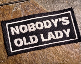 Nobody's Old Lady Embroidery Patch Design files
