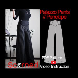 Palazzo Pants // Penelope - Sewing Pattern - Printable PDF by Scorned Clothing