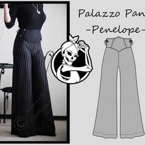 Palazzo Pants Sewing Pattern PDF Printable by Scorned Clothing image 1