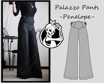 Palazzo Pants Sewing Pattern - PDF Printable by Scorned Clothing