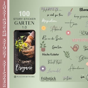 100+ Instagram Story Stickers Garden gardening Spring flowers words Flowers Basic clipart digital Stickers png