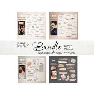 370+ Instagram Story Sticker Bundle 8 everyday weekdays basic plants brushstrokes good morning New Post New Reel Ootd Digital png