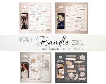 Pacote com mais de 370 adesivos para histórias do Instagram 8 plantas básicas do dia a dia pinceladas bom dia Nova postagem Novo rolo Ootd Digital png