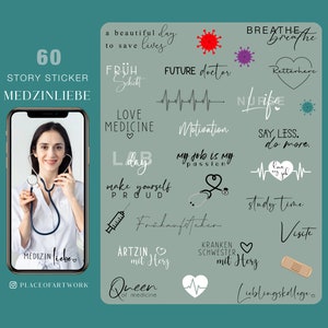60+ Instagram Story Sticker Medicine Love Basic Daily Nurse Life study work everyday life clipart digital png