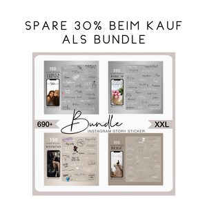280+ Instagram Story Sticker Basic Daily XXL Edition Words Black and ...