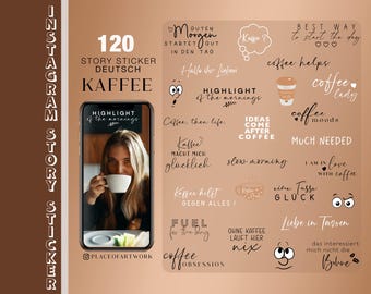 120+ Instagram Story Stickers Coffee Enjoyment Good Morning Start to the Day Everyday Basic Daily Everyday Life Sayings Quotes clipart digital png