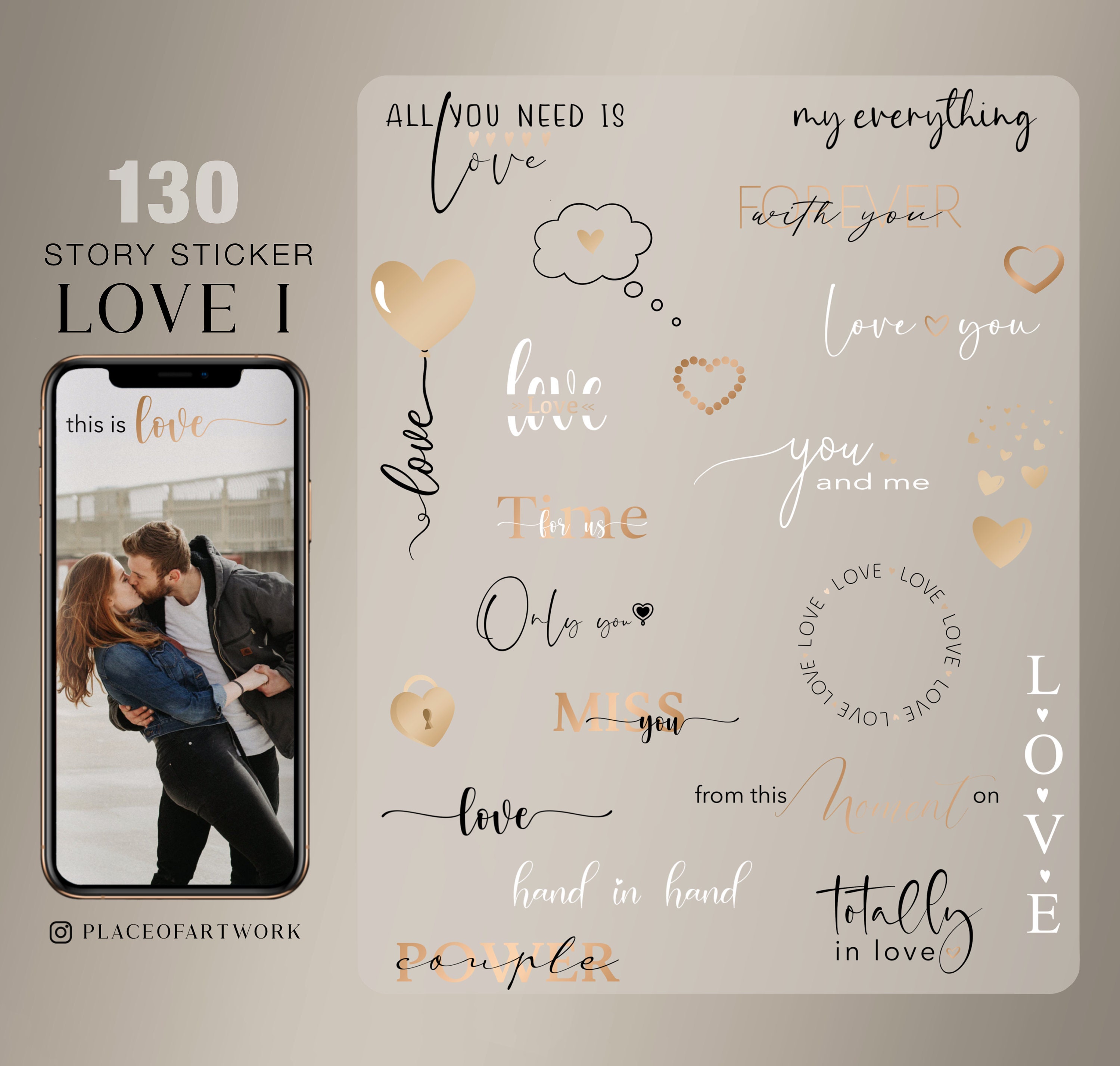 130 Instagram Story Sticker Love Couple Storysticker Family 
