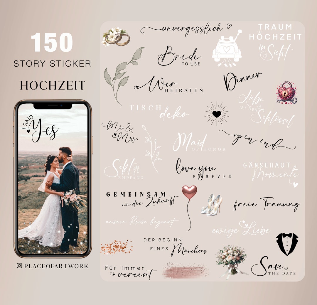 150 Instagram Story Stickers Wedding Wedding Quotes Bride Marry