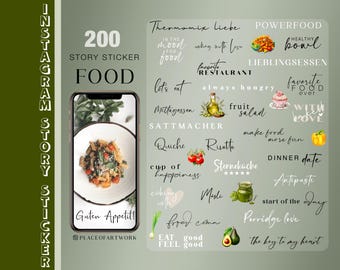 200+ Instagram Story Stickers Food Basic Porridge Cooking Kitchen Dinner Quotes Sayings Wallpaper Vegan Cliparts Digital PNG