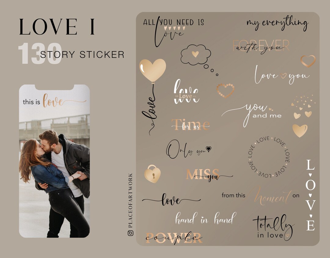 130 Instagram Story sticker love Couple Storysticker Family - Etsy.de