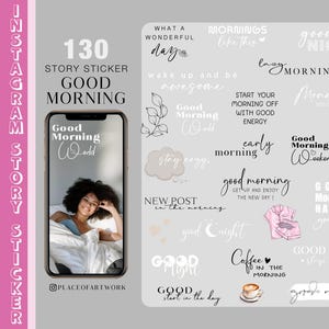 130+ Instagram Story Stickers Good Morning Good Night Everyday weekdays Weekend Everyday Basic clipart digital png