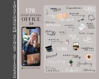 Mais de 170 adesivos para histórias do Instagram Trabalho de escritório Diário, dia a dia Pinceladas básicas para dias úteis Bom dia clipart png