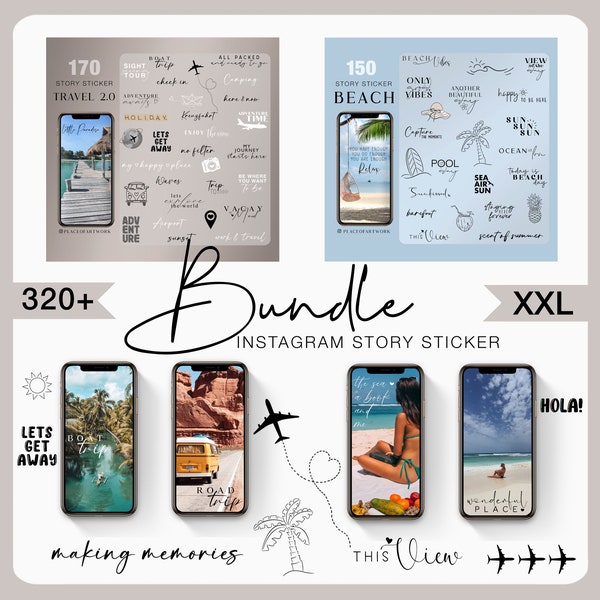 320+ Instagram Story Stickers travel travel explore feeling tropical Beach Sand Ocean Holiday summer Brushes clipart digital Stickers png