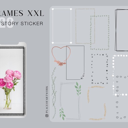 Rahmen love travel blogger Fitness Bundle 120 Instagram Story Sticker ...