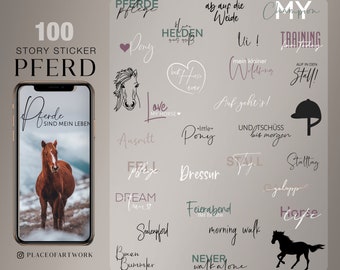 100+  Instagram Story Sticker Pferd Horse Reiten love patches Frames Brush Strokes Storysticker Basic png clipart
