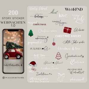 200+ Instagram Story Sticker Christmas 1.0 Advent Winter XMas wallpaper Family love frames german digital png