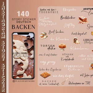 Más de 140 pegatinas para historias de Instagram, hornear pasteles, tartas, horneados con amor, cocina, galletas, amor, tiempo de galletas, conocedor, Thermomix, cliparts digitales png