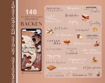 Mais de 140 adesivos de histórias do Instagram, bolo assado, torta assada com amor, cozinha, biscoito, amor, biscoito, hora, conhecedor, Thermomix, cliparts, png digital