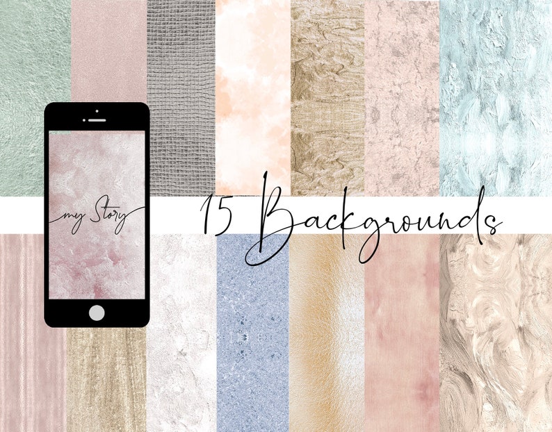 65 Instagram Story Backgrounds Bundle Backgrounds Template Overlay ...