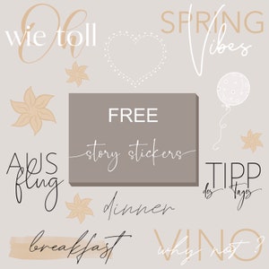 130 Instagram Story Stickers xxl Edition Mixed Basic Daily Mix Bundle Elements Lettering Storysticker family love png image 4