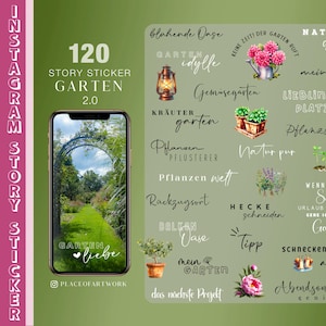 Más de 120 pegatinas para historias de Instagram: Tiempo de plantación, jardín, felicidad, flores, frases básicas, clipart, pegatinas digitales png