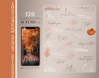 Mais de 120 adesivos de história do Instagram Outono Outono Herbst Abóbora Casa família amor Temporada Storysticker inglês png