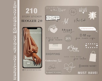 210+ Instagram Story Stickers blogger influencer small business Office Shop Storysticker clipart digital Stickers png