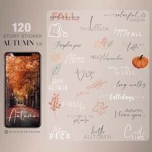 120+ Instagram Story Sticker Autumn Fall Herbst Pumpkin Home family love Season Storysticker englisch png