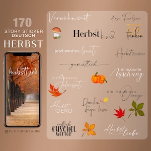 170 Instagram Story Sticker Autumn Autumn Fall Home Pumpkins Weather Wallpaper German png Storysticker