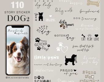 110+ Instagram Story Sticker Dog Hunde Pets Puppy love paws Storysticker rescued Gotcha day Adopt dont shop hound greyhound digital png