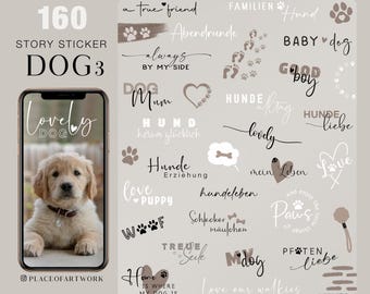160+ Instagram Story Sticker Dog Hunde Pets Dogmom Puppy love Storysticker Haustier Hunde liebe Dogs digital png