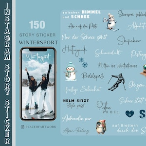 150種類以上のInstagramストーリーステッカー、ウィンタースポーツ、アフタースキー、スキー、冬の休日、ブラシストローク、ファミリーウィンタークリップアートPNG