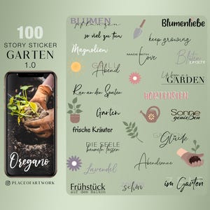 100+ Instagram Story Sticker Garden gardening Spring flowers words Flowers Basic clipart digital Stickers png